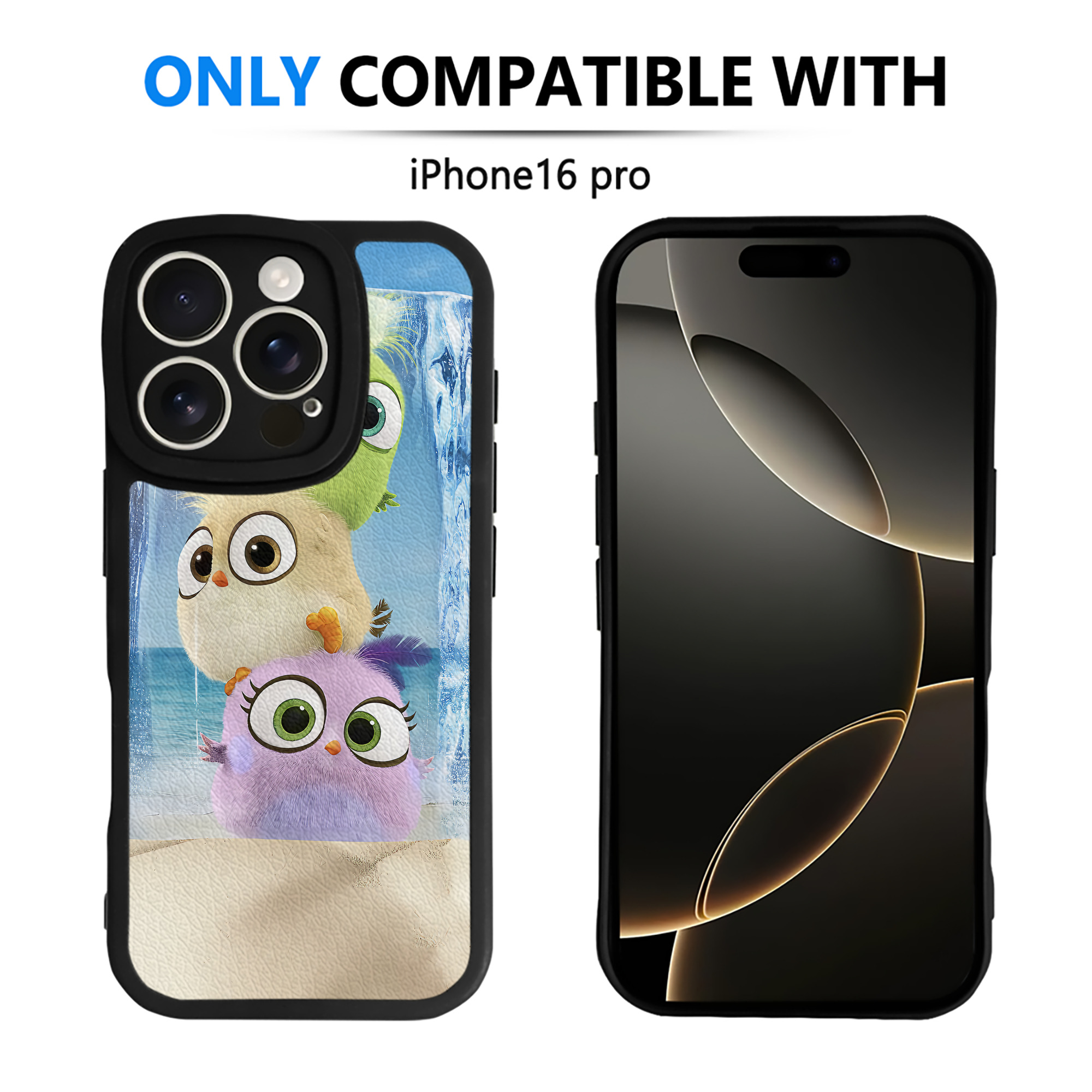 （画像用） Angry Birds アングリーバード 【iPhone 16シリーズ対応】シリコンスマホケース（レザー調） 材質：シリコン